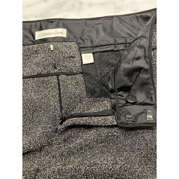 Coldwater Creek Petite Women's Size 12 Tweed Knit Trouser Black/White NWT - Picture 3 of 9